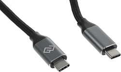 Кабель Digma D-TYPE-C-USB3.2-100W-4K-1.5M USB Type-C (m)-USB Type-C (m) 1.5м черный
