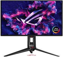 Монитор Asus 26.5" ROG Swift PG27UCDM черный QD OLED LED 16:9 HDMI полуматовая HAS Piv 450cd 178гр/178гр 3840x2160 240Hz DP Quad 4K (2160p) USB 7.62кг