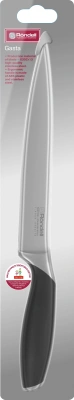 Нож кухонный Rondell Gasta RD-1865 стальной разделочный лезв.200мм прямая заточка черный блистер