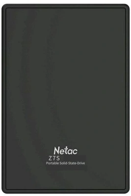 Накопитель SSD Netac USB-C 2000Gb NT01Z7S-002T-32BK Z7S 2.5" черный
