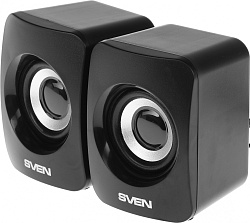 Колонки Sven 130 2.0 черный 6Вт портативные