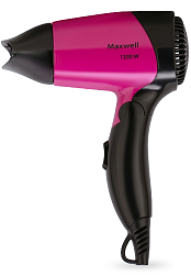 Фен Maxwell MW-2007 1200Вт черный/малиновый