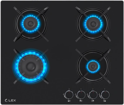 Газовая варочная поверхность Lex GVG 643A BBL черный