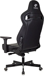 Кресло игровое Knight Hunter черный экокожа крестов. металл