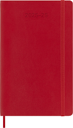 Еженедельник Moleskine ACADEMIC SOFT WKNT Large 130х210мм датир.18мес 208стр. мягкая обложка красный