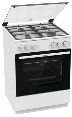 Плита Газовая Gorenje GG6A11WF белый (стеклянная крышка) реш.чугун
