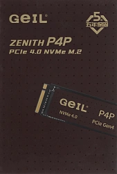 Накопитель SSD Geil PCIe 4.0 x4 512GB P4PDC23C512A P4P M.2 2280 0.46 DWPD