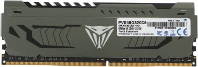 Память DDR4 8Gb 3200MHz Patriot PVS48G320C6 Viper Steel RTL Gaming PC4-25600 CL16 DIMM 288-pin 1.35В с радиатором Ret