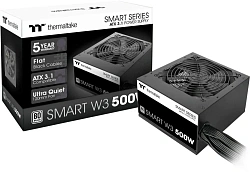 Блок питания Thermaltake ATX 500W Smart W3 Gen.5 80+ white (20+4pin) APFC 120mm fan 4xSATA RTL
