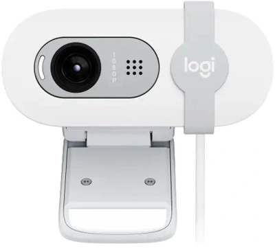 Камера Web Logitech HD Webcam Brio 100 белый 2Mpix (1920x1080) USB-A с микрофоном (960-001618)