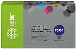 Картридж струйный Cactus CS-EPT693100 T6931 черный пигментный (350мл) для Epson SureColor SC-T3000/T3070/T3200/T5000/5200 с чипом