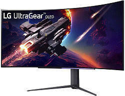 Монитор LG 44.5" UltraGear 45GR95QE-B черный OLED LED 21:9 HDMI матовая HAS Piv 1500000:1 1000cd 178гр/178гр 3440x1440 240Hz G-Sync FreeSync Premium DP SPDIF WQ USB 10.9кг