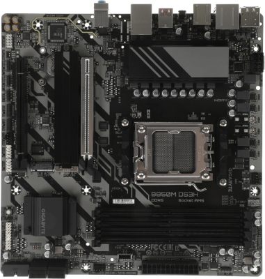Материнская плата Gigabyte B850M DS3H SocketAM5 AMD B850 4xDDR5 mATX AC`97 8ch(7.1) 2.5Gg RAID+HDMI+DP