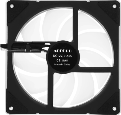 Вентилятор для корпуса Accord ACC-YF14 ARGB 140х140x25 черный 4-pin (ACC-YF14 ARGB BLACK) brown box