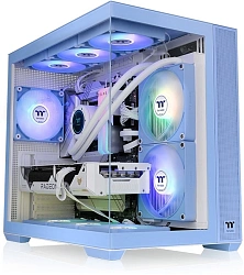Корпус Thermaltake View 380 TG ARGB Hydrangea синий без БП ATX 6x120mm 2x140mm 1x200mm 2xUSB3.0 audio bott PSU