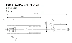 Газлифт Бюрократ E017 E017G4DWZ/2CL/140 черный для офис.кресла 50мм