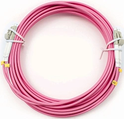 Патч-корд Cabeus FOP-50-OM4-LC-LC-5M 2x50/125 OM4 LC дуплекс-LC дуплекс 5м LSZH розовый
