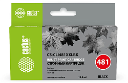 Картридж струйный Cactus CS-CLI481XXLBK CLI-481XLBK черный (13мл) для Canon Pixma TR7540/TR8540/TS6140/TS8140 с чипом