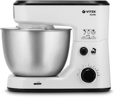 Кухонная машина Vitek VT-1438 планетар.вращ. 900Вт белый/черный