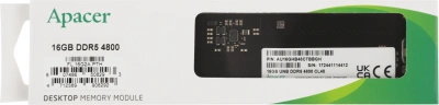 Память DDR5 16GB 4800MHz Apacer FL.16G2A.PTH RTL PC4-38400 CL40 DIMM 288-pin 1.2В Ret
