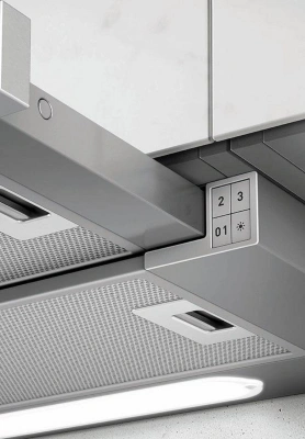 Вытяжка встраиваемая Elica Elite 14 Lux GRVT/A/90 серебристый/стекло черное управление: кнопочное (1 мотор)