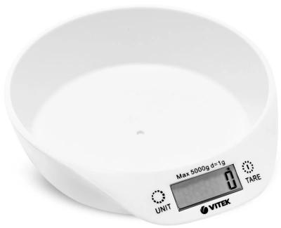 Весы кухонные электронные Vitek VT-2400 макс.вес:5кг белый/зеленый