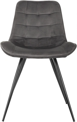 Стул для дома Бюрократ CH-K2_4 комплект 4шт т.серый Holland 18 металл черный на ножках (CH-K2_1/HL18_4)