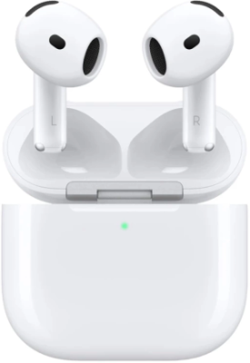 Гарнитура вкладыши Apple AirPods 4 ANC A3055,A3056,A3059 белый беспроводные bluetooth в ушной раковине (MXP93ZP/A)