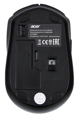 Мышь Acer OMR040 черный оптическая 1600dpi беспров. USB 6but (ZL.MCEEE.00A)