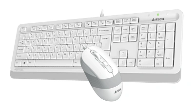 Клавиатура + мышь A4Tech Fstyler F1010 клав:белый/серый мышь:белый/серый USB Multimedia (F1010 WHITE)