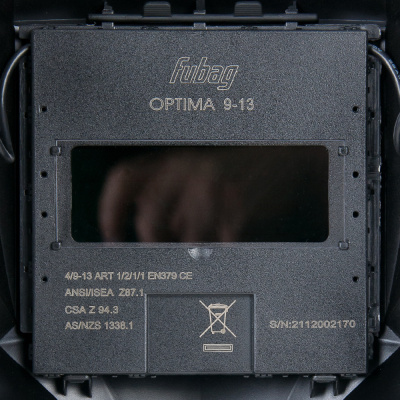 Маска сварщика Fubag IR 9-13R S филь.:хамел. см.экр.95x36мм красный (38073)