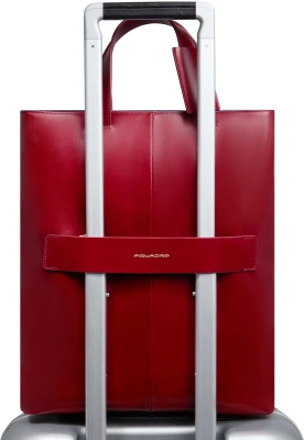 Деловая сумка женская Piquadro Blue Square BD6679B2/R с отделением для ноутбука красный натур.кожа