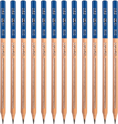 Карандаш ч/г Deli EC002-HB Uspire HB трехгран. липа карт.кор. (12шт)