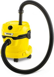 Строительный пылесос Karcher WD 2 Plus V-12/6/18/C Home 1000Вт (уборка: сухая/сбор воды) желтый