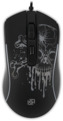 Мышь Оклик 702G черный оптическая 3600dpi USB для ноутбука 4but (1902907)