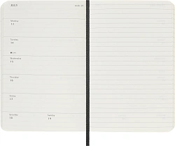Еженедельник Moleskine CLASSIC SOFT WKNT Pocket 90x140мм 144стр. мягкая обложка черный