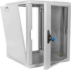 Шкаф коммутационный ЦМО (ШРН-12.500) настенный 12U 600x529мм пер.дв.стекл 200кг серый 470мм 18кг 180град. 612мм металл