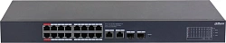 Коммутатор Dahua DH-CS4220-16GT-240 (L2) 16x100Мбит/с 2x1Гбит/с 2xКомбо(1000BASE-T/SFP) 16PoE 265W управляемый