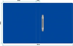 Папка на 2-х кольцах Silwerhof Eco SE-0413/2RBLU A4 пластик 0.5мм кор.18мм синий