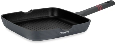 Сковорода Rondell Stripes RDA-1616 квадратная 28см покрытие: Xylan Plus ручка несъемная (без крышки) серый