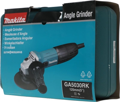 Углошлифовальная машина Makita GA5030RK 720Вт 11000об/мин рез.шпин.:M14 d=125мм жестк.кейс