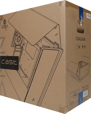 Корпус Azza Cast черный без БП ATX 3x120mm 2x140mm 2xUSB3.0 audio bott PSU