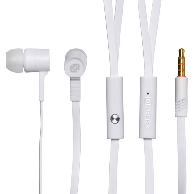 Гарнитура внутриканальные Оклик HS-S-220 1.1м белый проводные в ушной раковине (D2W)