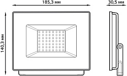 Прожектор уличный Gauss Elementary 613527150 светодиодный 50Втчерный