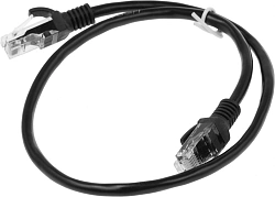 Патч-корд Premier PP12-0.5M/BK 1000Гбит/с UTP 4 пары cat.5E CCA molded 0.5м черный RJ-45 (m)-RJ-45 (m)