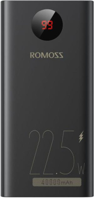 Мобильный аккумулятор Romoss PEA40PF 40000mAh QC3.0 22.5W 5A 2xUSB-A/USB-C черный (6973693499151)