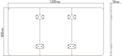 Столешница Cactus CS-TD3-WT для столов 120x60x1.8см белый
