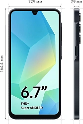 Смартфон Samsung SM-A165F Galaxy A16 128Gb 6Gb черный моноблок 3G 4G 2Sim 6.7" 1080x2340 Android 14 50Mpix 802.11 a/b/g/n/ac NFC GPS GSM900/1800 GSM1900 microSD max1024Gb