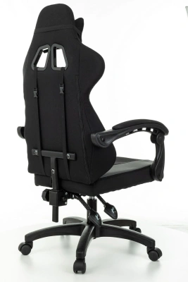 Кресло игровое Zombie Rudger черный/серый с подголов. крестов. пластик