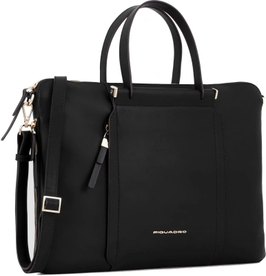 Сумка женская Piquadro Circle CA4021W92/N с отделением для ноутбука черный натур.кожа